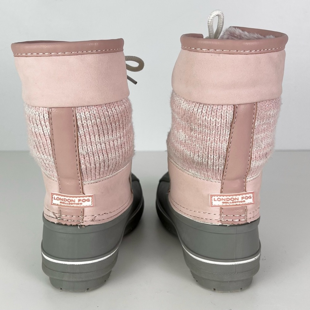 LONDON FOG PINK SPARKLY WARM LINED SNOWBOOTS - Picture 4 of 11